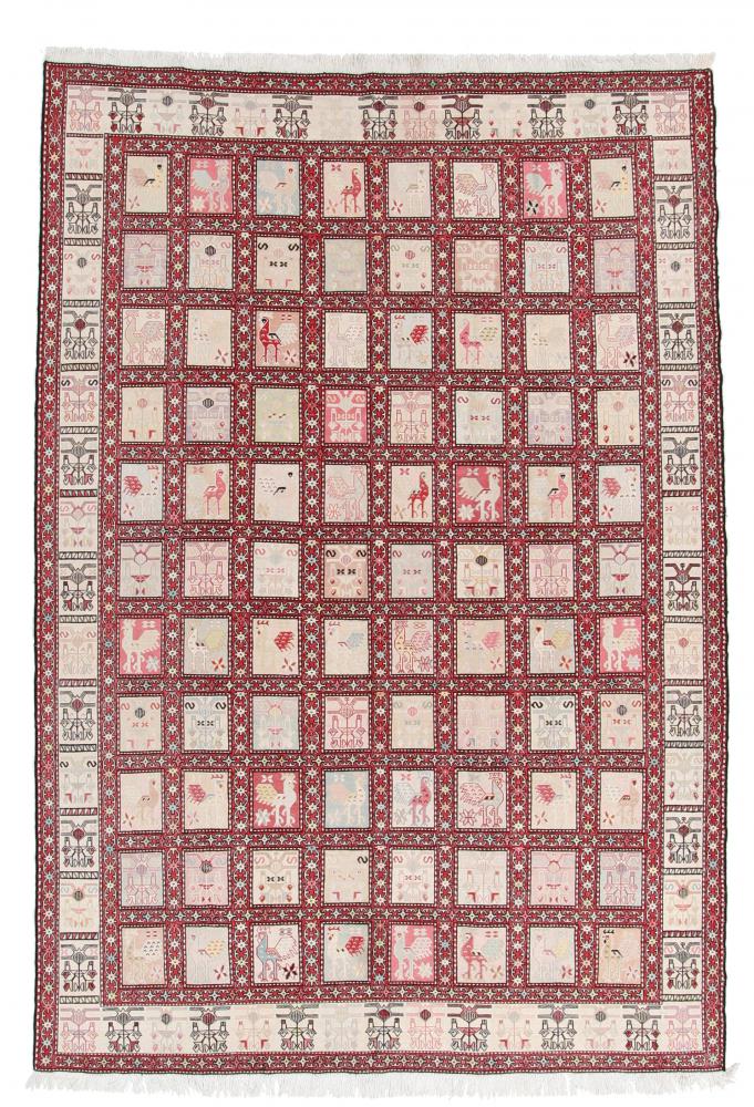 Tapete persa Kilim Fars Seda 293x201 293x201, Tapete persa Tecido à mão