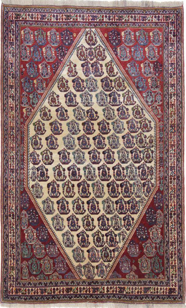 Persisk tæppe Ghashghai 246x152 246x152, Persisk tæppe Knyttet i hånden