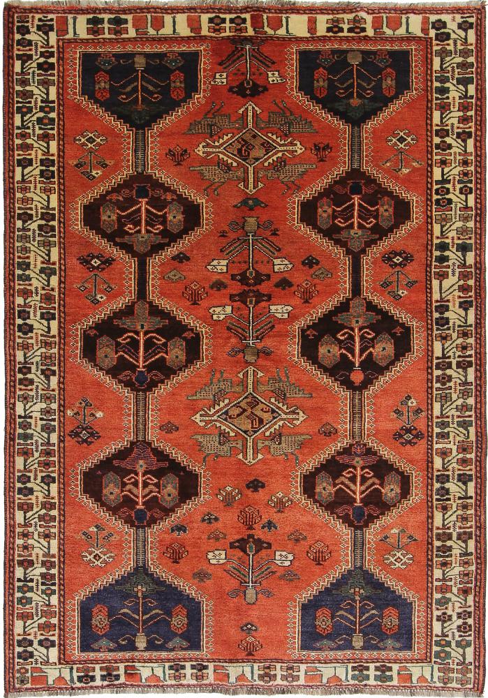 Persisk tæppe Ghashghai 233x166 233x166, Persisk tæppe Knyttet i hånden