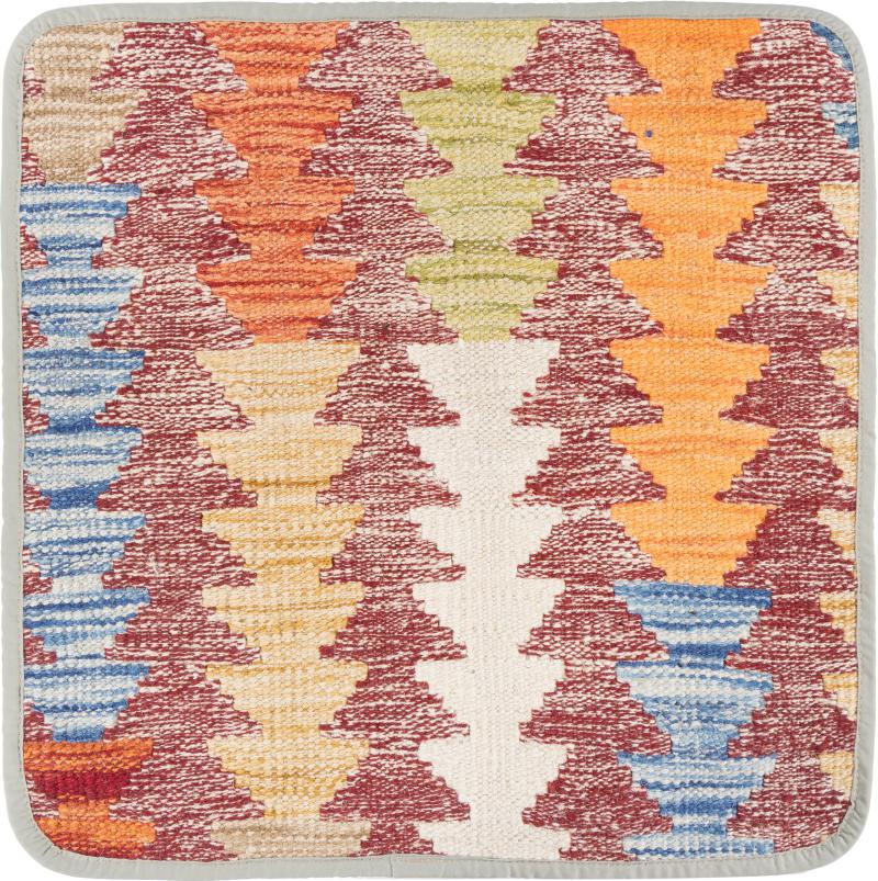 Afghan rug Kilim Afghan Cushion Cover 45x45 45x45, Persian Rug Knotted by hand