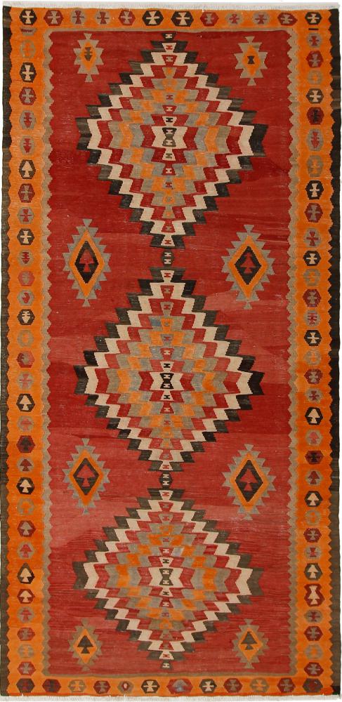 Tapete persa Kilim Fars Azerbaijan Antigo 302x147 302x147, Tapete persa Tecido à mão