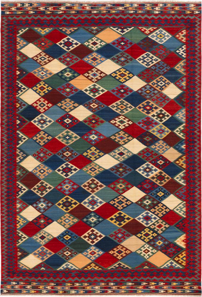 Alfombra persa Kilim Fars Ghashghai 329x228 329x228, Alfombra persa Tejido a mano