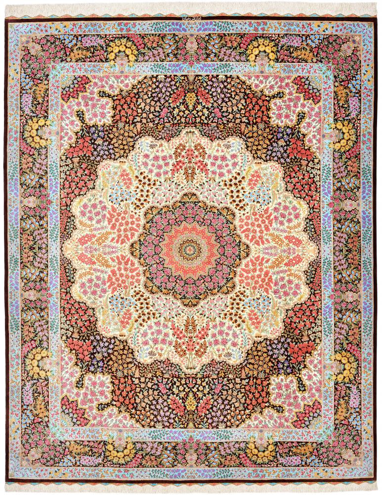 Persian Rug Qum Silk 247x199 247x199, Persian Rug Knotted by hand