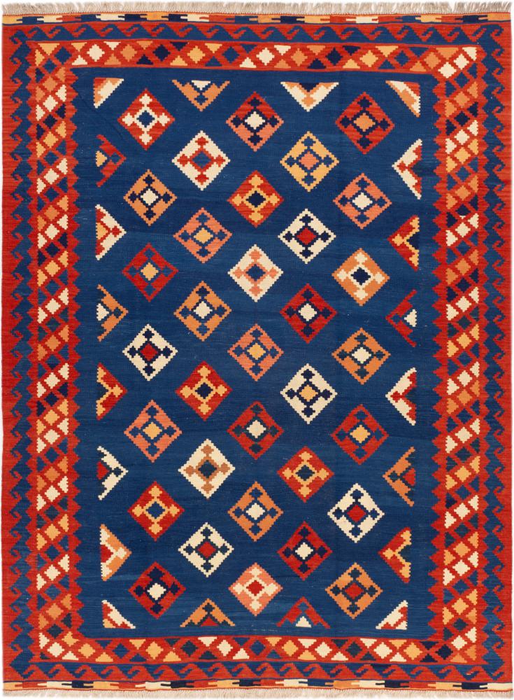 Persian Rug Kilim Fars Ghashghai 9'8"x7'4" 9'8"x7'4", Persian Rug Woven by hand