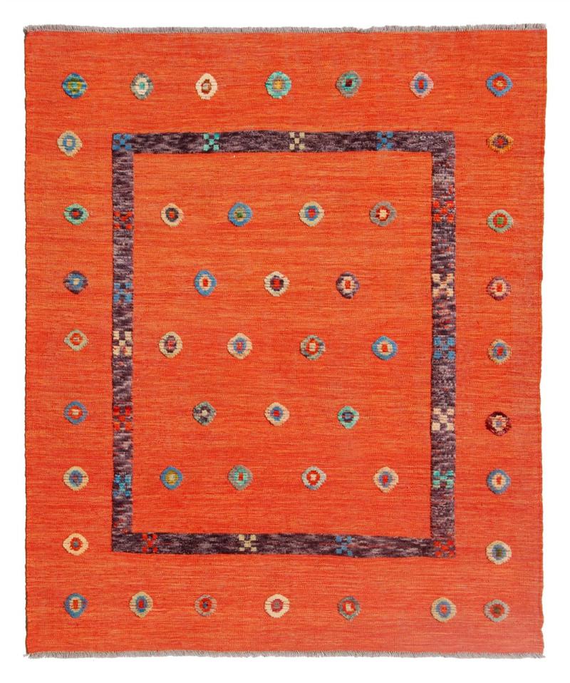 Alfombra afgana Kilim Afghan Nimbaft Edition 193x159 193x159, Alfombra persa Tejido a mano
