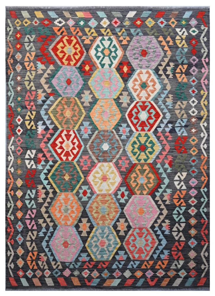 Afghan rug Kilim Afghan 9'7"x6'8" 9'7"x6'8", Persian Rug Woven by hand