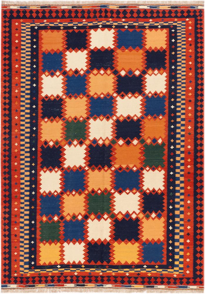 Tapis persan Kilim Fars Ghashghai 289x211 289x211, Tapis persan Tissé à la main