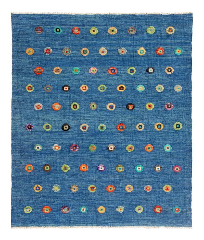 Alfombra afgana Kilim Afghan Nimbaft Edition 198x163 198x163, Alfombra persa Tejido a mano