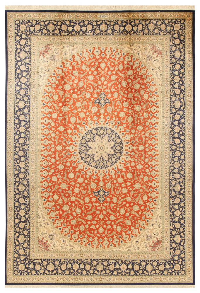 Tappeto persiano Qum di Seta 344x241 344x241, Tappeto persiano Annodato a mano