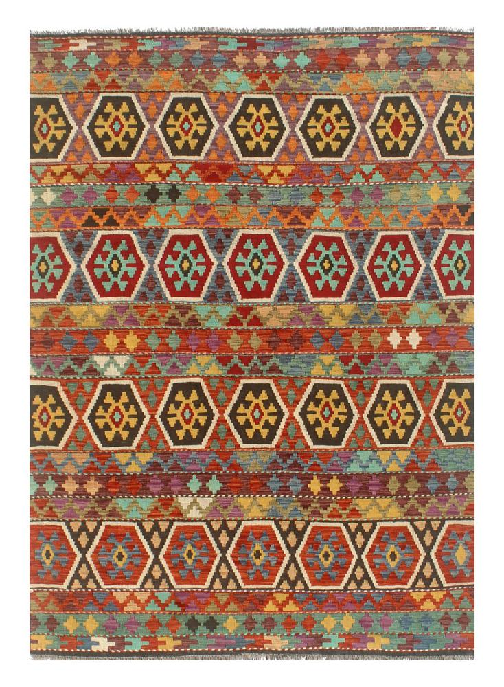 Afghan rug Kilim Afghan 7'9"x5'8" 7'9"x5'8", Persian Rug Woven by hand