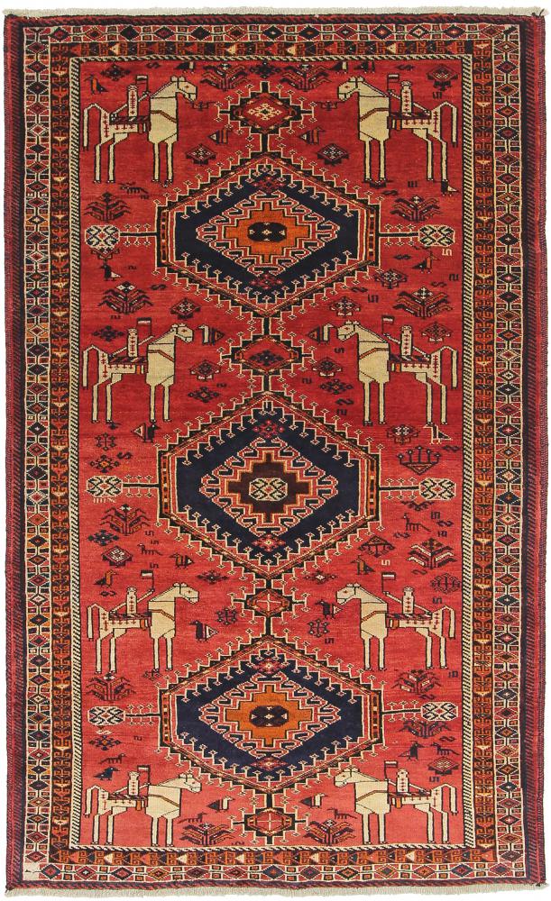 Persisk tæppe Ghashghai 252x155 252x155, Persisk tæppe Knyttet i hånden