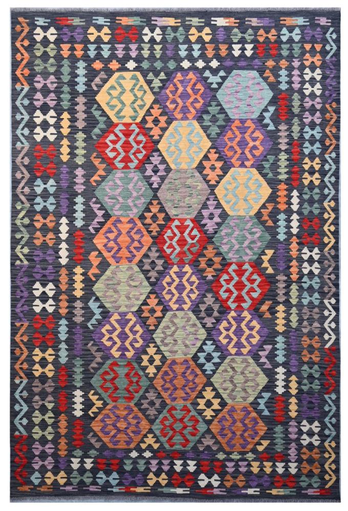 Afghan rug Kilim Afghan 9'8"x6'7" 9'8"x6'7", Persian Rug Woven by hand