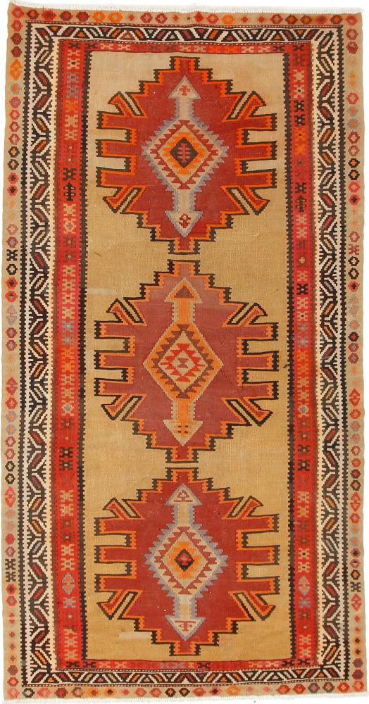 Tapete persa Kilim Fars Azerbaijan Antigo 294x150 294x150, Tapete persa Tecido à mão