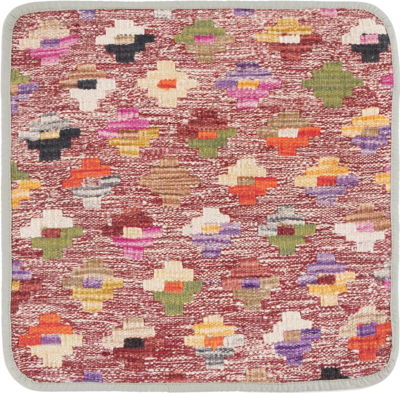 Afghan rug Kilim Afghan Cushion Cover 45x45 45x45, Persian Rug Knotted by hand