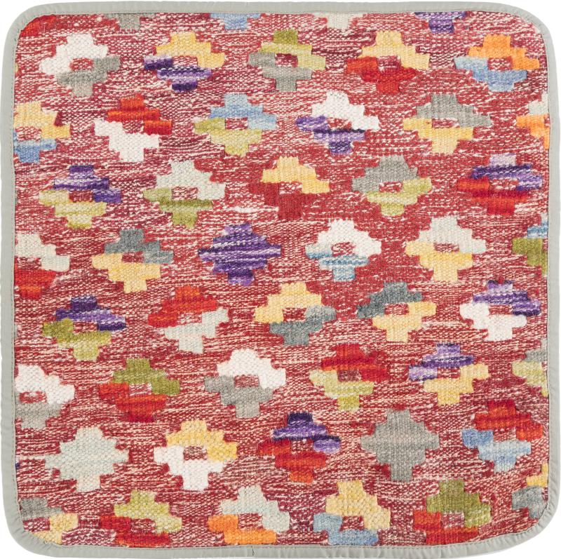 Afghan rug Kilim Afghan Cushion Cover 45x45 45x45, Persian Rug Knotted by hand