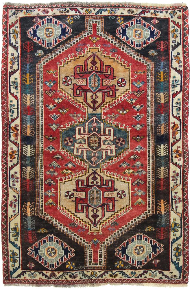 Tapete persa Ghashghai 153x99 153x99, Tapete persa Atado à mão