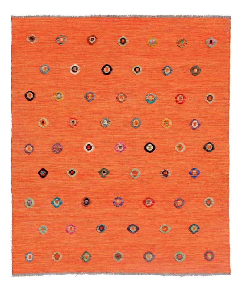 Alfombra afgana Kilim Afghan Nimbaft Edition 195x154 195x154, Alfombra persa Tejido a mano