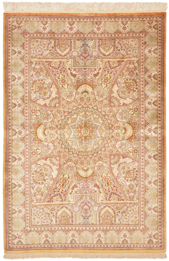 Persian Rug Qum Silk 146x99 146x99, Persian Rug Knotted by hand