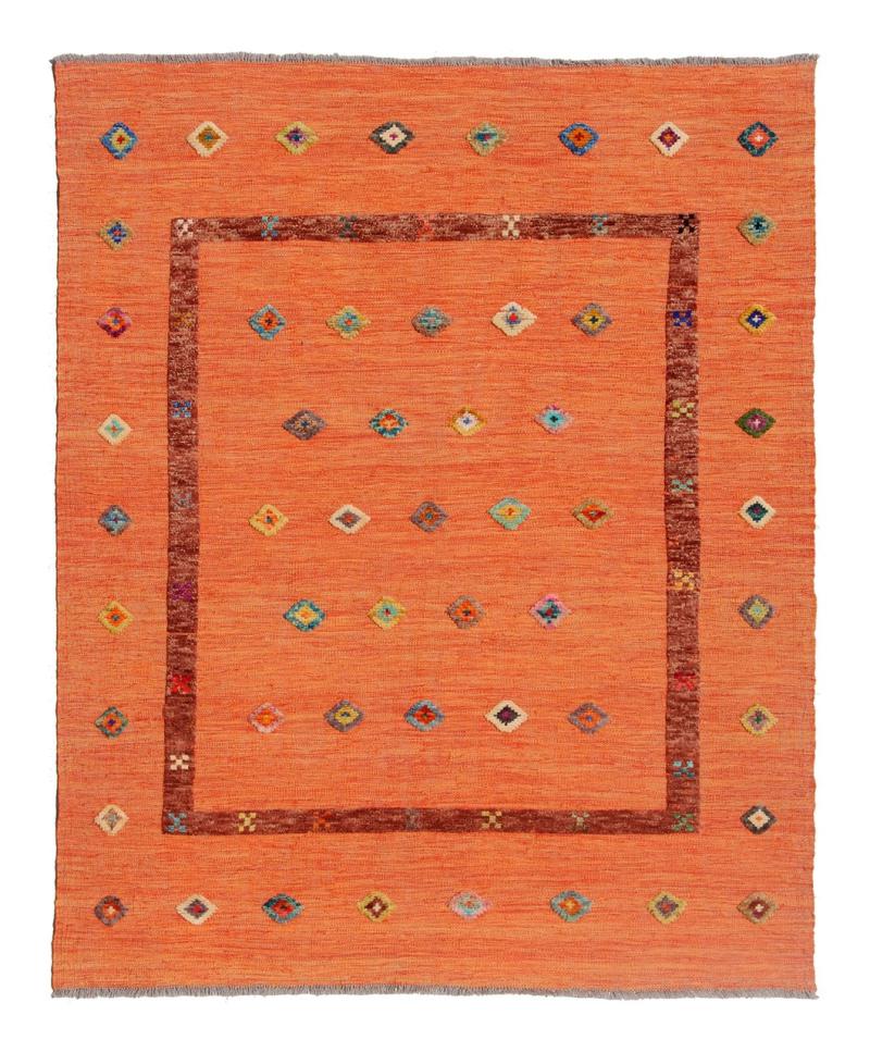 Alfombra afgana Kilim Afghan Nimbaft Edition 193x155 193x155, Alfombra persa Tejido a mano