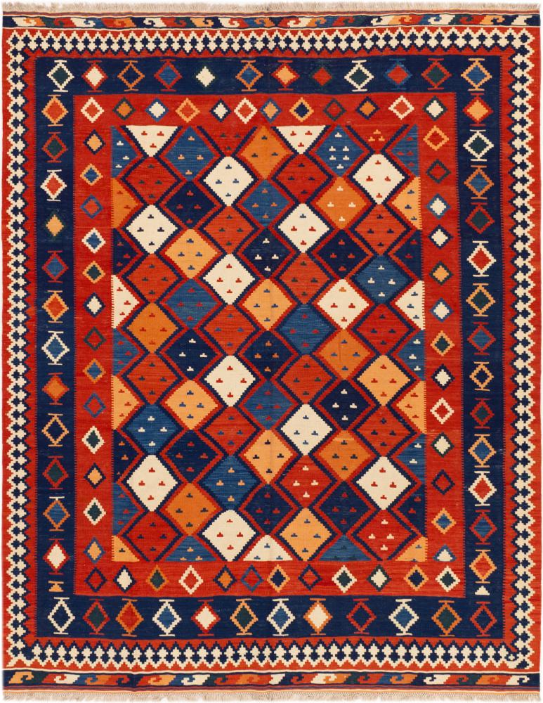 Tapis persan Kilim Fars Ghashghai 279x223 279x223, Tapis persan Tissé à la main