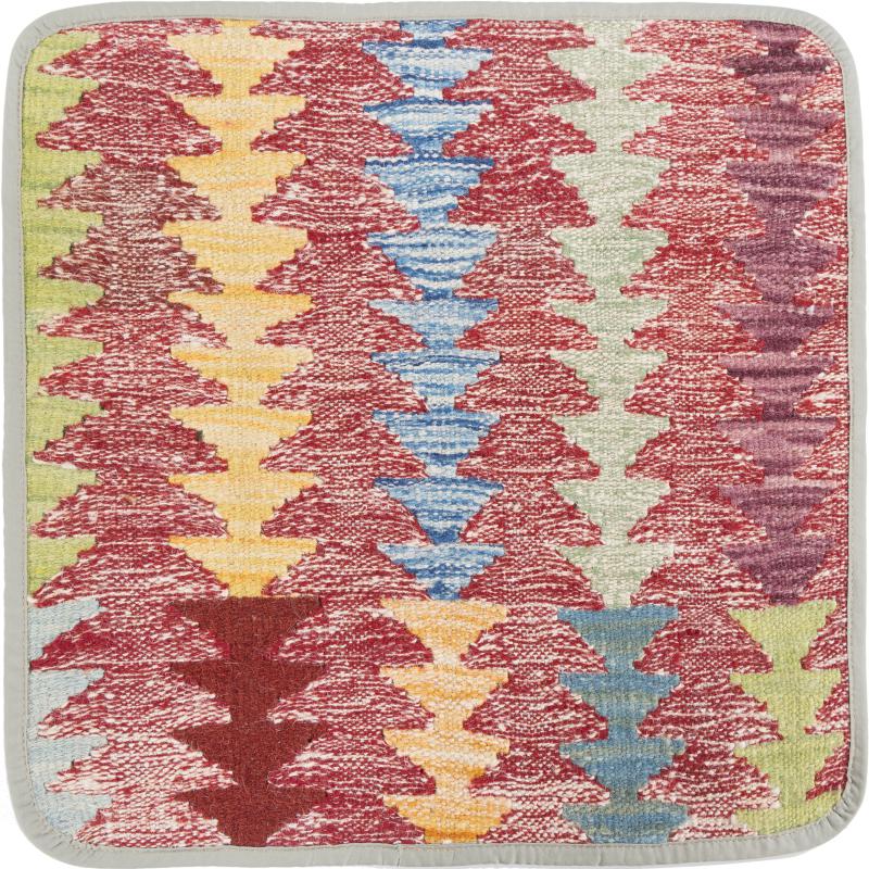 Afghan rug Kilim Afghan Cushion Cover 45x45 45x45, Persian Rug Knotted by hand