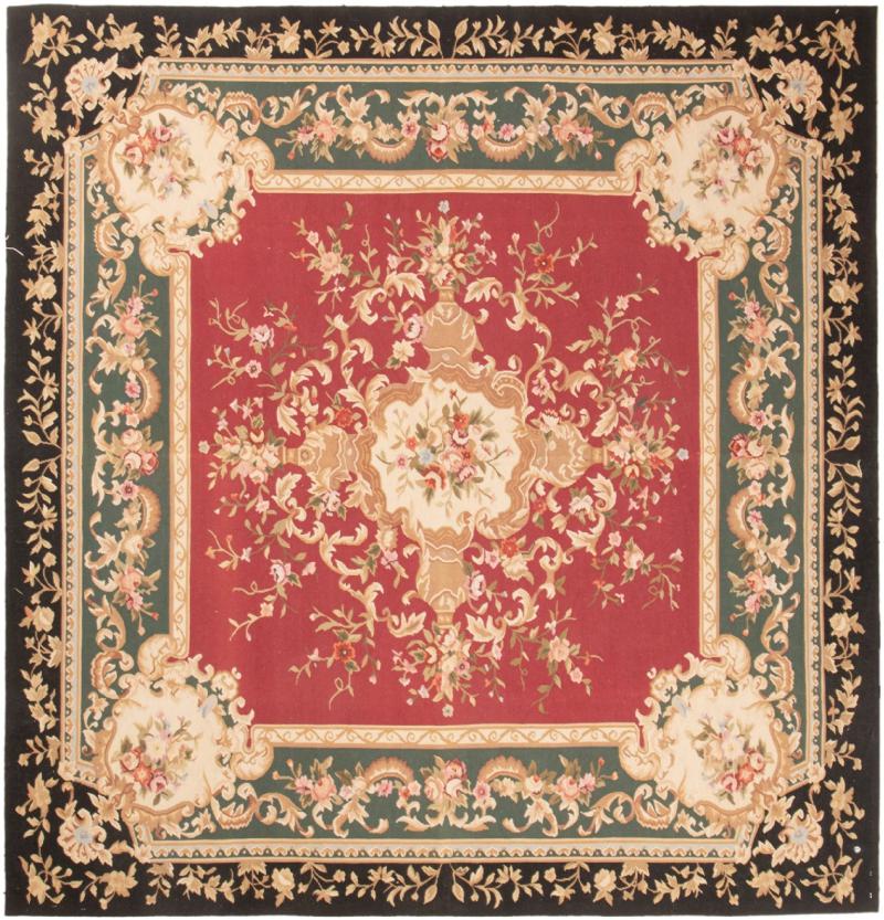 Chinesischer Teppich Kelim Aubusson 213x215 213x215, Perserteppich Handgewebt