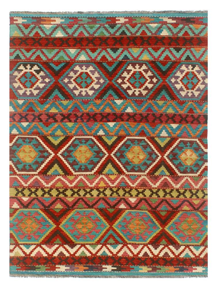 Afghan rug Kilim Afghan 7'11"x5'9" 7'11"x5'9", Persian Rug Woven by hand