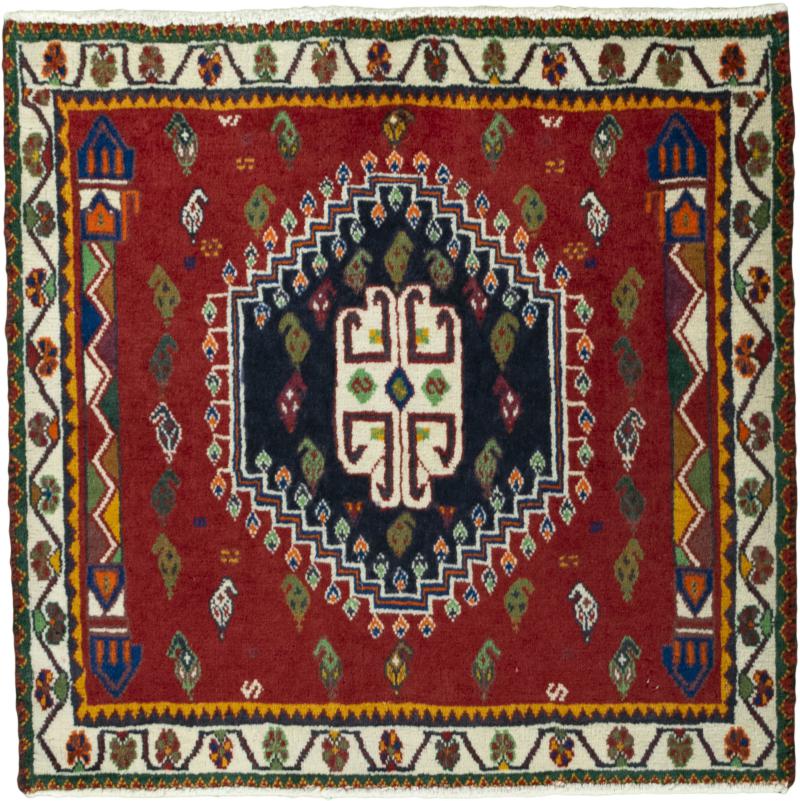 Persian Rug Shiraz 61x66 61x66, Persian Rug Knotted by hand
