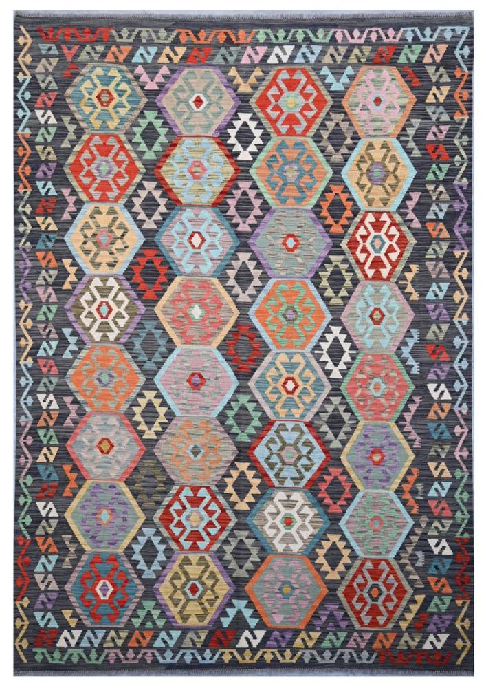Afghan rug Kilim Afghan 9'9"x6'9" 9'9"x6'9", Persian Rug Woven by hand