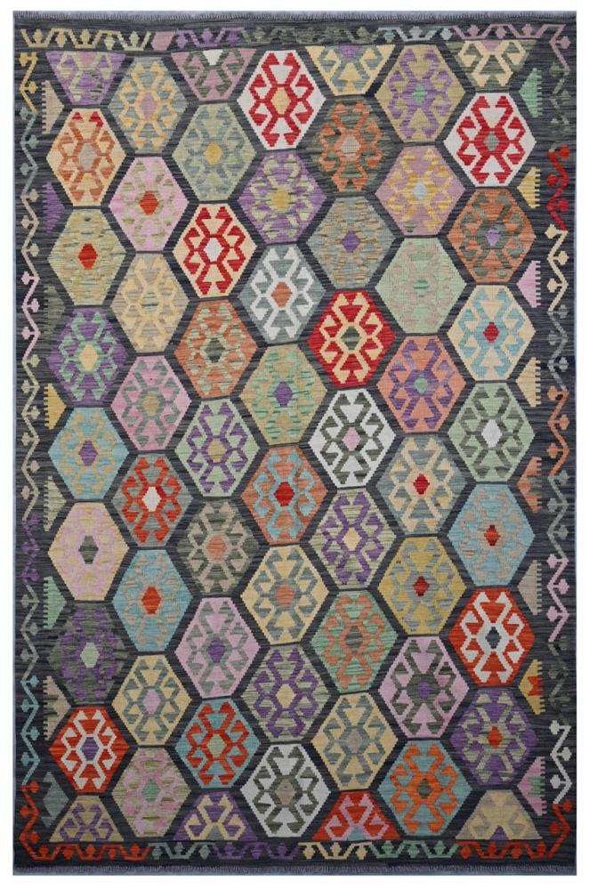 Afghan rug Kilim Afghan 9'9"x6'6" 9'9"x6'6", Persian Rug Woven by hand