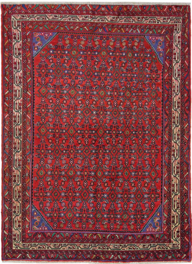 Persisk tæppe Hosseinabad 206x155 206x155, Persisk tæppe Knyttet i hånden