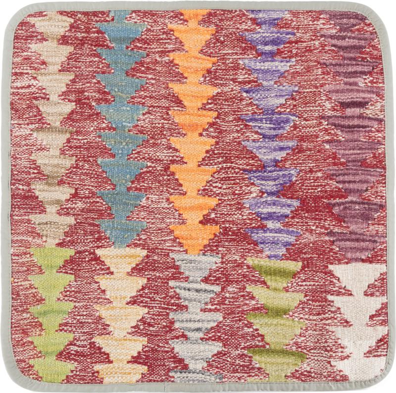 Afghan rug Kilim Afghan Cushion Cover 45x45 45x45, Persian Rug Knotted by hand