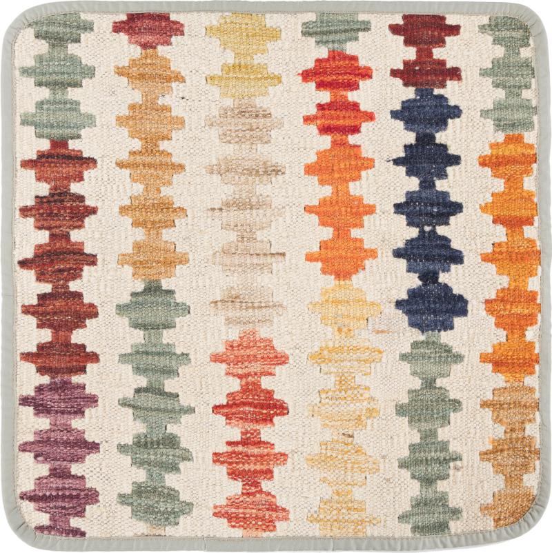 Afghan rug Kilim Afghan Cushion Cover 45x45 45x45, Persian Rug Knotted by hand