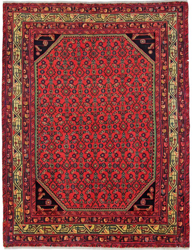 Persisk tæppe Hosseinabad 196x147 196x147, Persisk tæppe Knyttet i hånden