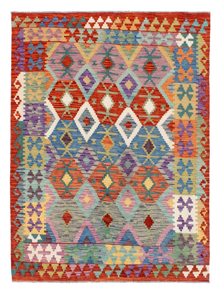 Afghan rug Kilim Afghan 7'9"x5'7" 7'9"x5'7", Persian Rug Woven by hand