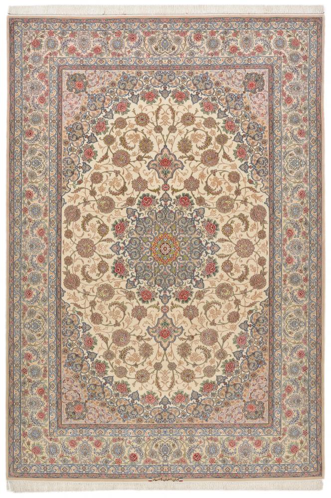 Tapete persa Isfahan Fio de Seda 306x212 306x212, Tapete persa Atado à mão