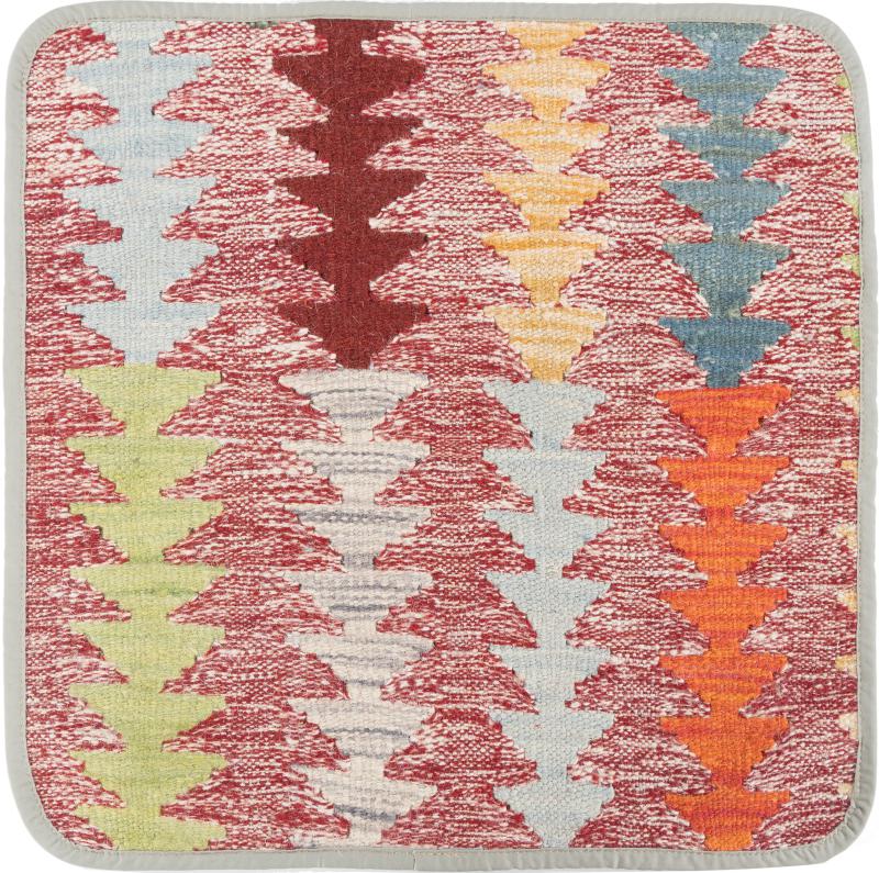 Afghan rug Kilim Afghan Cushion Cover 45x45 45x45, Persian Rug Knotted by hand