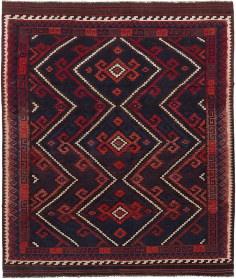 Tapete afegão Kilim Afegão Antigo 240x206 240x206, Tapete persa Tecido à mão