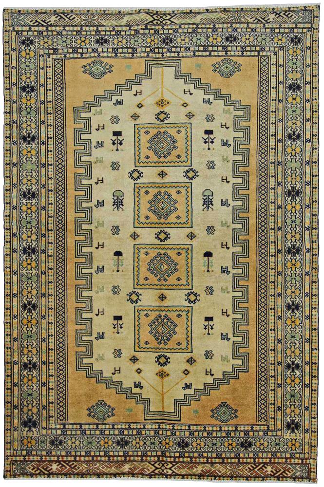 Alfombra persa Turkaman 192x131 192x131, Alfombra persa Anudado a mano