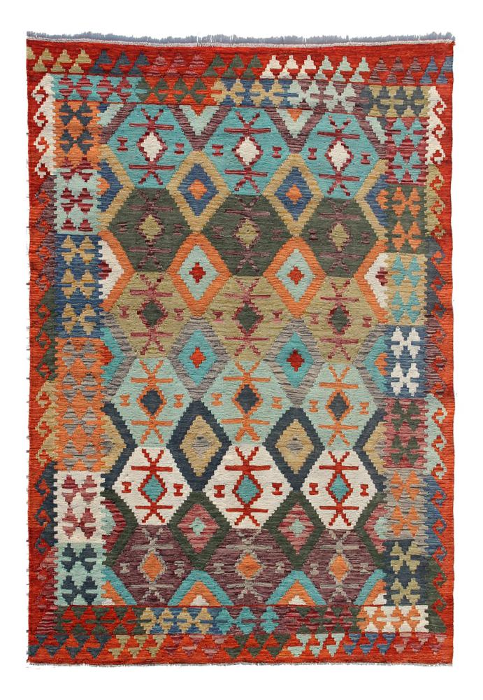 Afghan rug Kilim Afghan 7'9"x5'8" 7'9"x5'8", Persian Rug Woven by hand