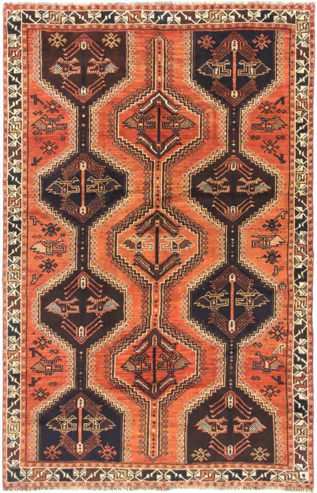 Persisk tæppe Shiraz 242x154 242x154, Persisk tæppe Knyttet i hånden