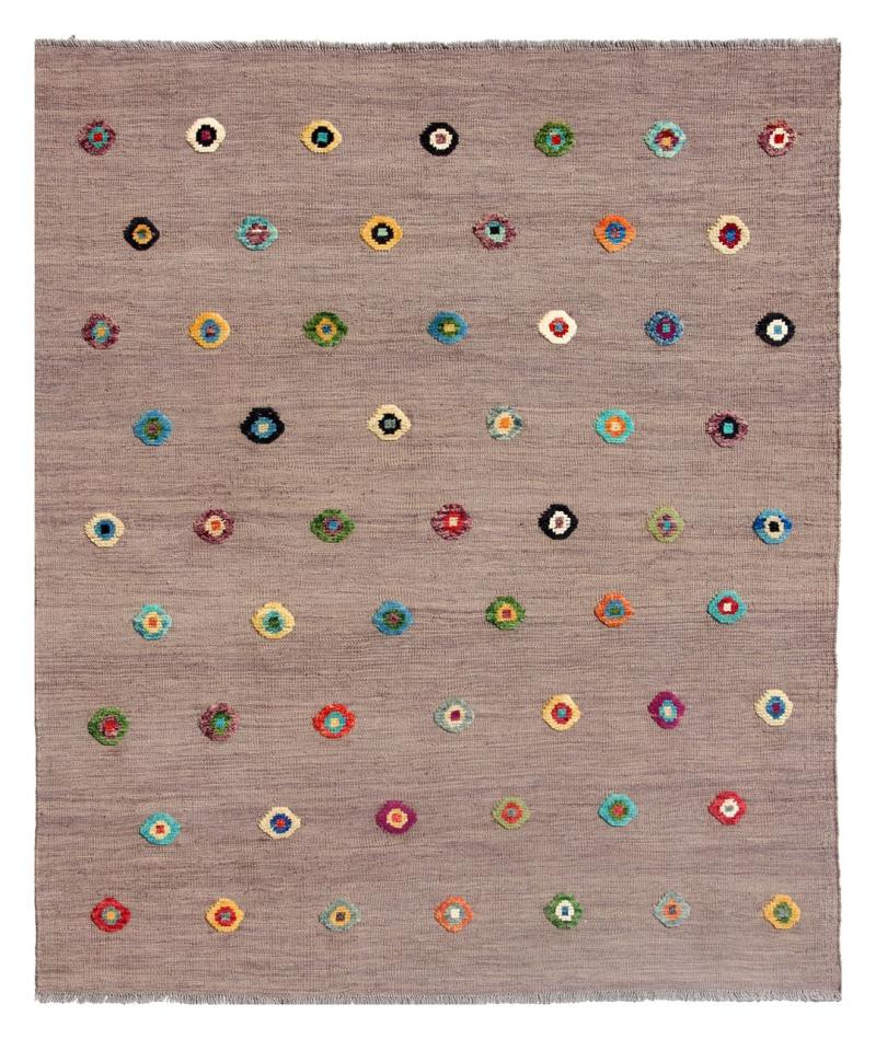 Alfombra afgana Kilim Afghan Nimbaft Edition 191x155 191x155, Alfombra persa Tejido a mano