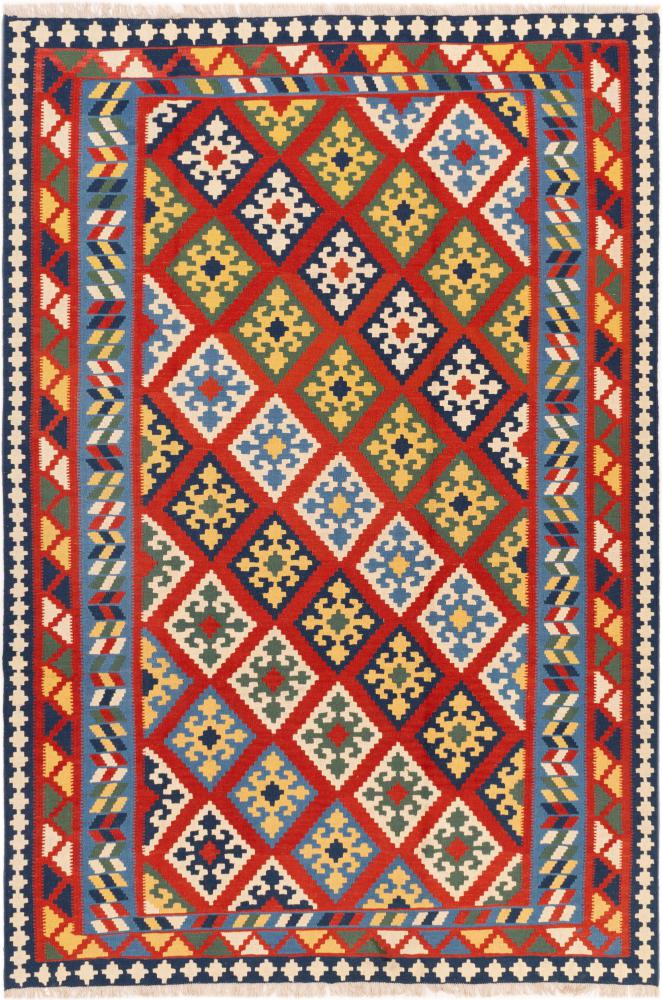 Tapis persan Kilim Fars Shiraz 299x199 299x199, Tapis persan Tissé à la main
