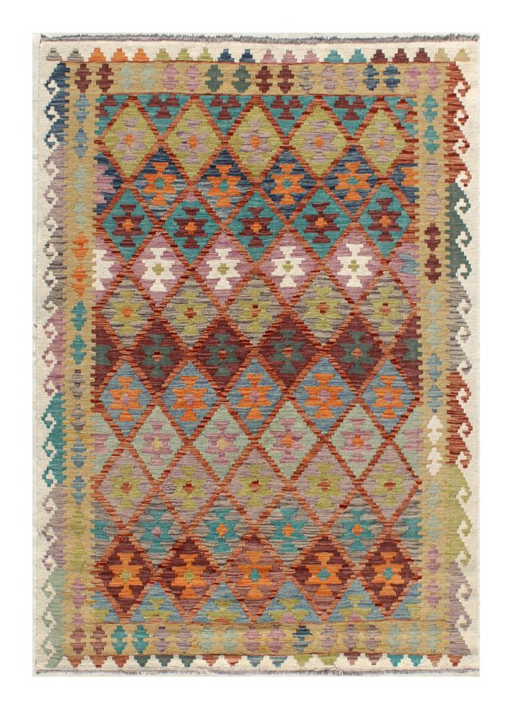 Afghan rug Kilim Afghan 7'9"x5'9" 7'9"x5'9", Persian Rug Woven by hand