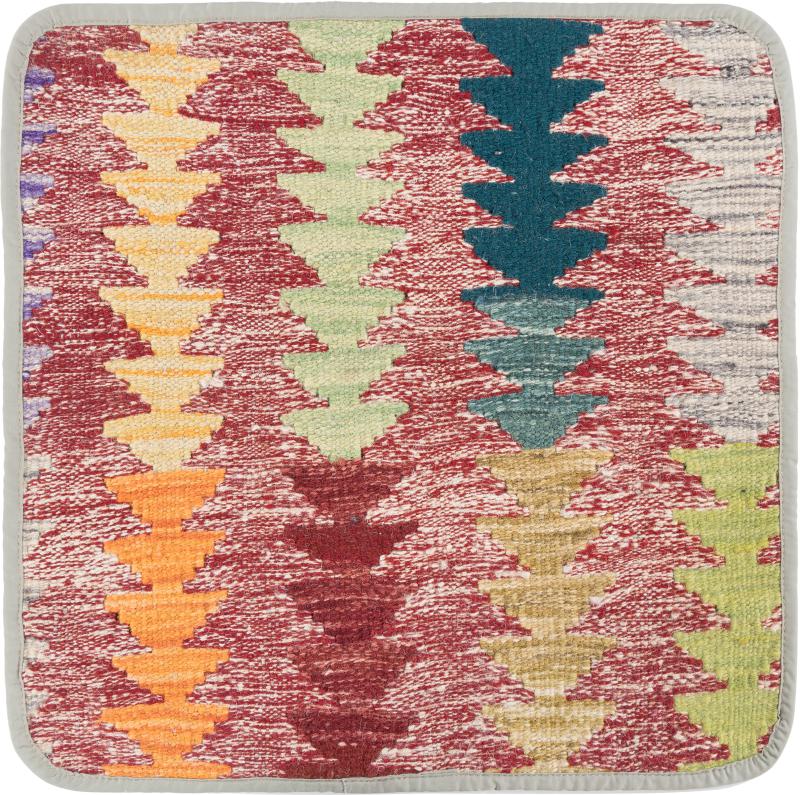Afghan rug Kilim Afghan Cushion Cover 45x45 45x45, Persian Rug Knotted by hand