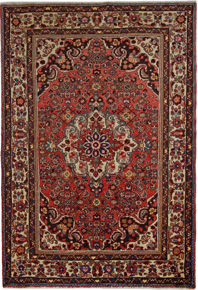 Persisk tæppe Hosseinabad 217x153 217x153, Persisk tæppe Knyttet i hånden