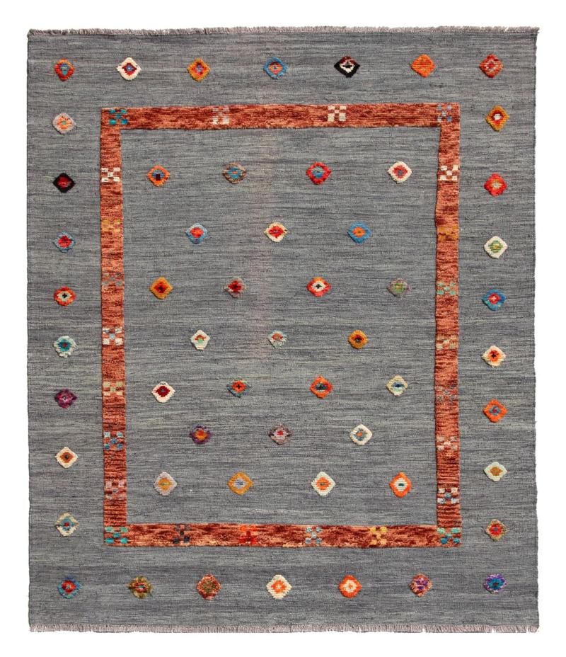 Alfombra afgana Kilim Afghan Nimbaft Edition 195x162 195x162, Alfombra persa Tejido a mano