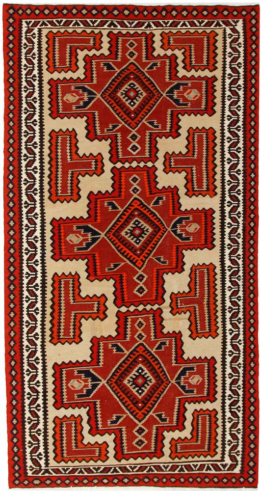 Perzsa szőnyeg Kilim Fars Azerbaijan Antik 10'2"x5'5" 10'2"x5'5", Perzsa szőnyeg szőttesek