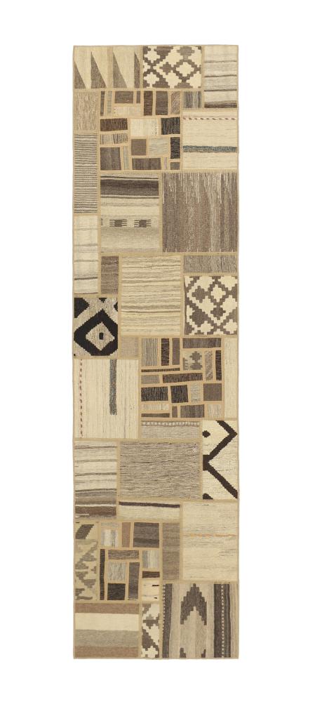 Persisk tæppe Kelim Patchwork 301x81 301x81, Persisk tæppe Håndvævet