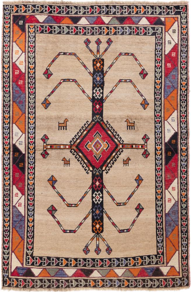 Covor persan Persia Gabbeh Ghashghai 193x125 193x125, Covor persan Lucrate de mână